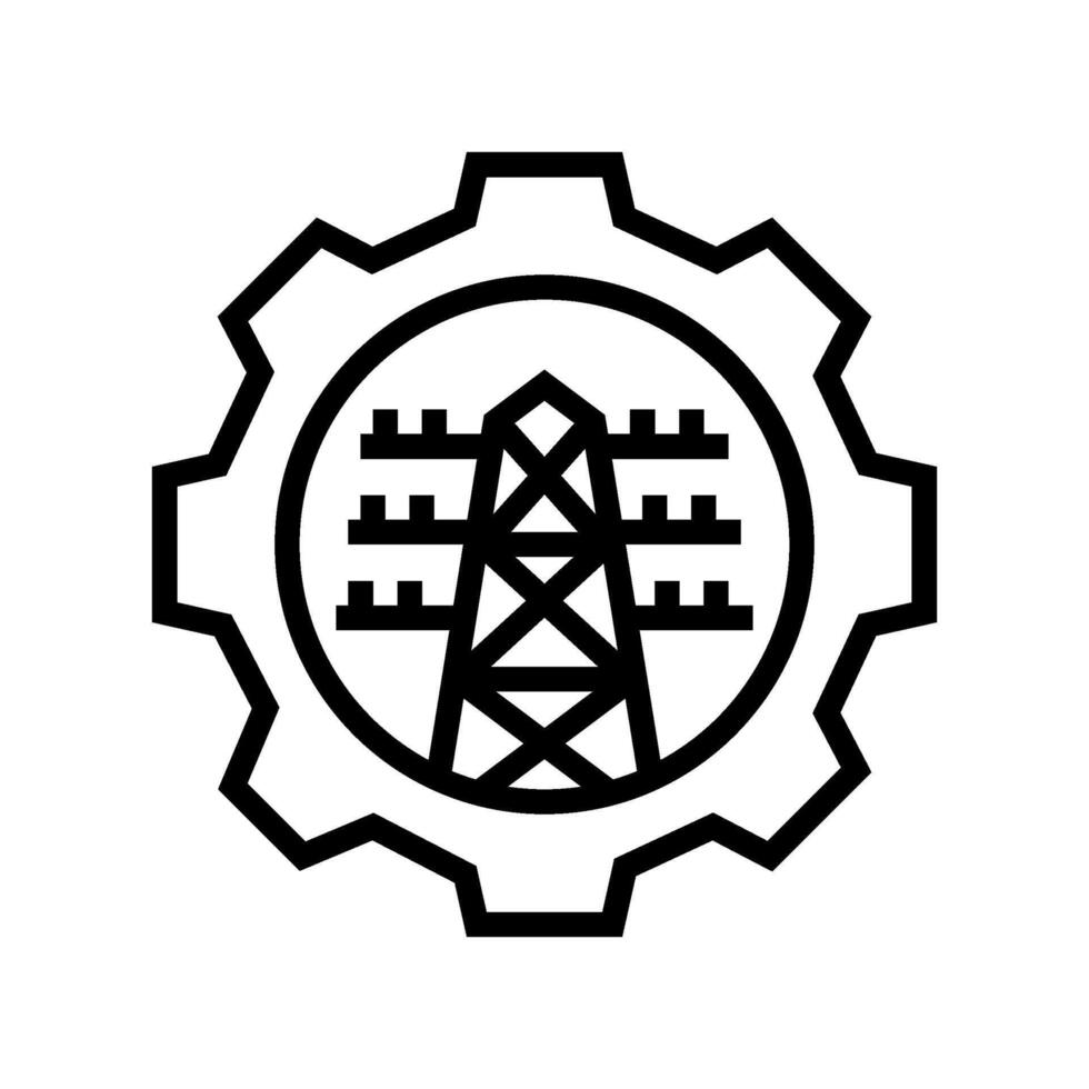 grid modernization energy policy line icon vector illustration