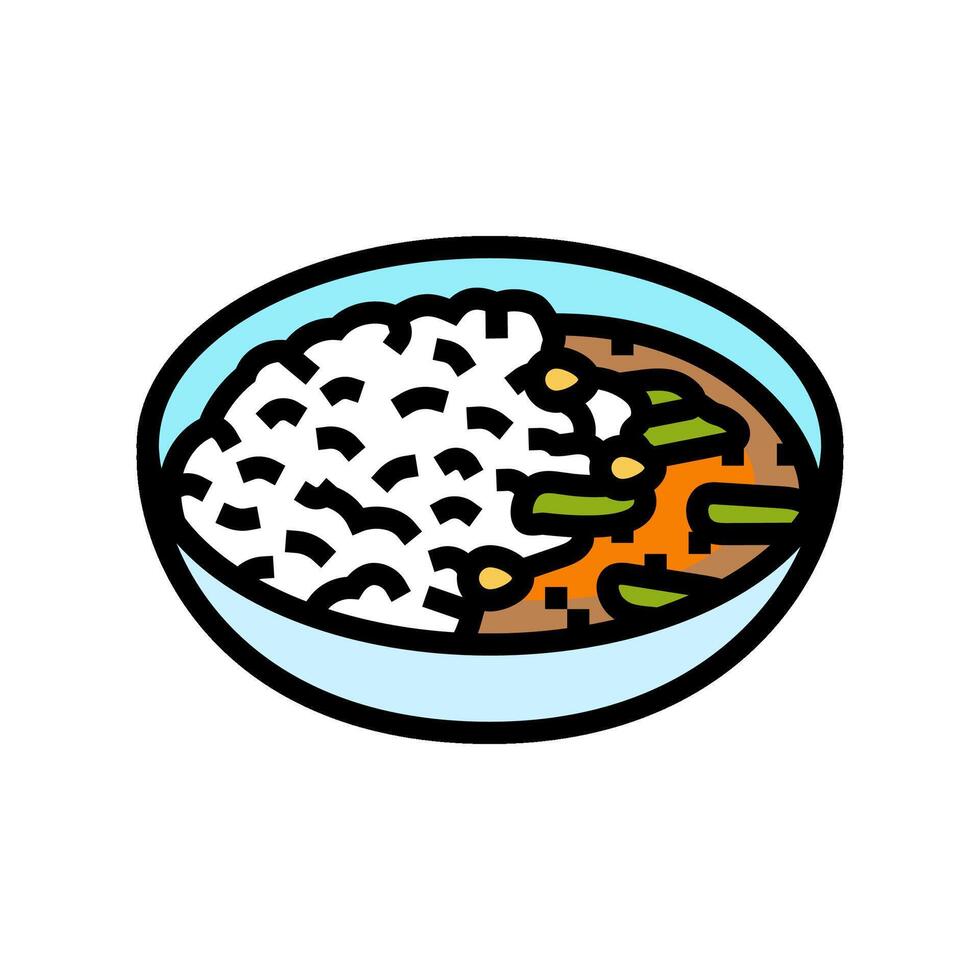 massaman curry thai cuisine color icon vector illustration