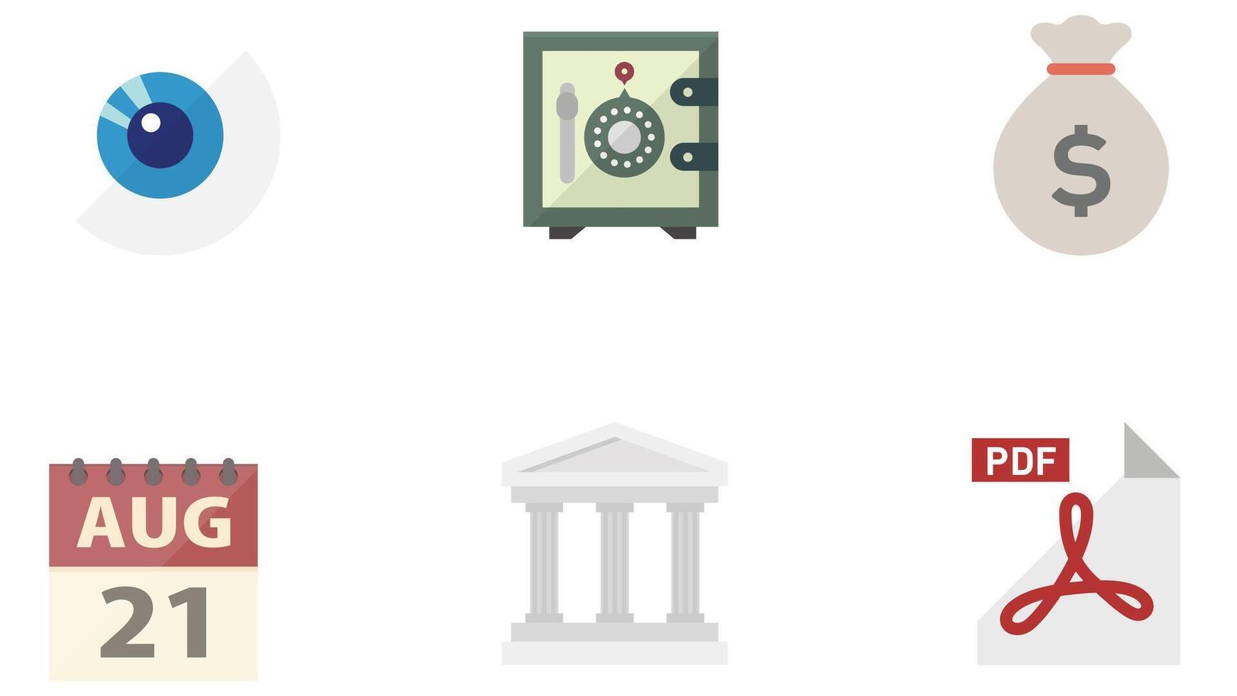 Abstract icon set vector illustration