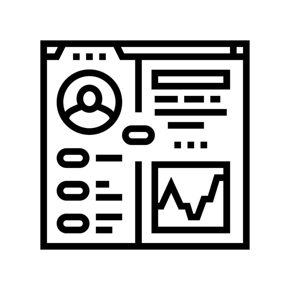persona ux ui design line icon vector illustration