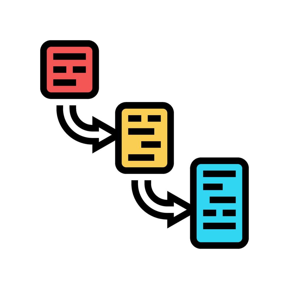 progressive disclosure color icon vector illustration