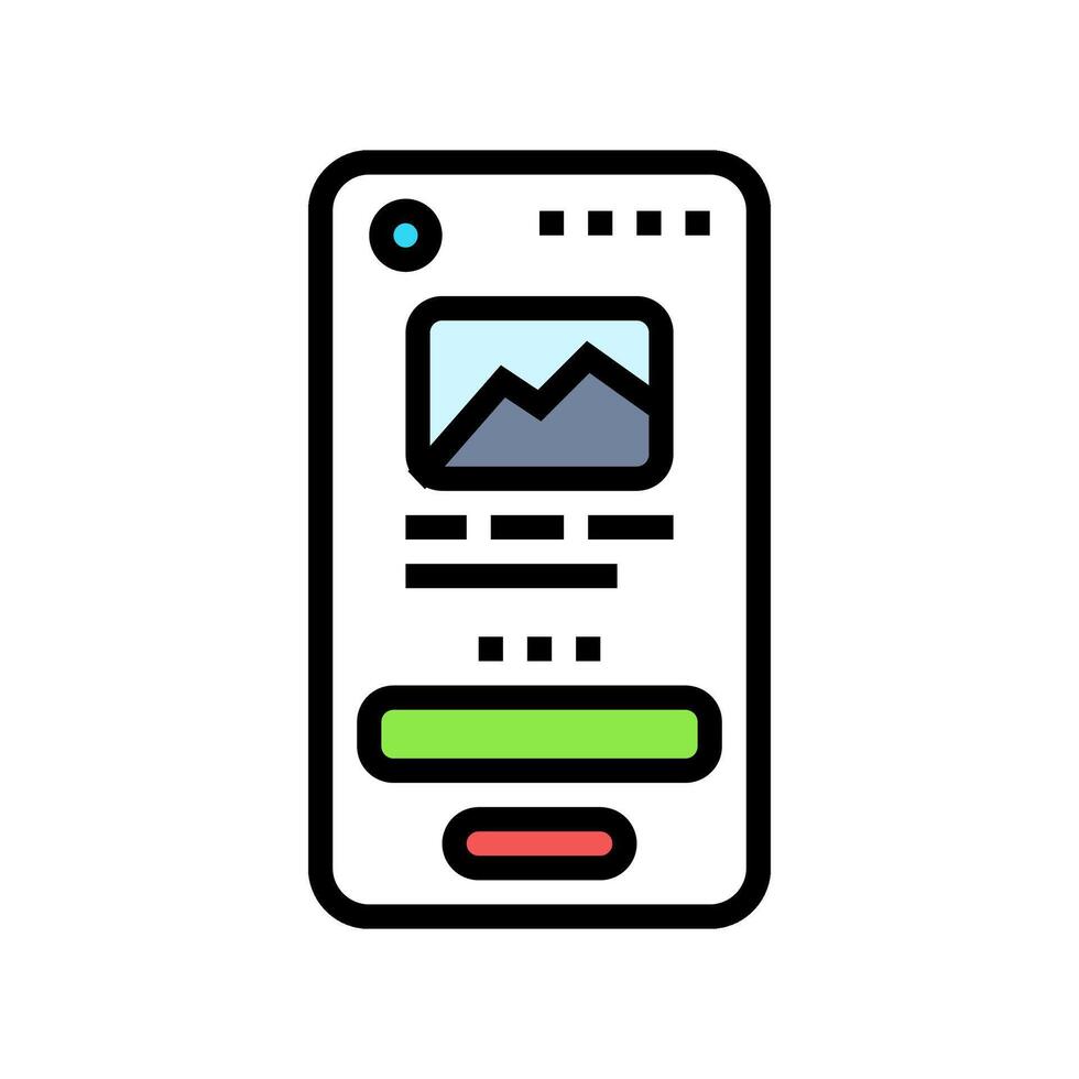 mockup ux ui design color icon vector illustration