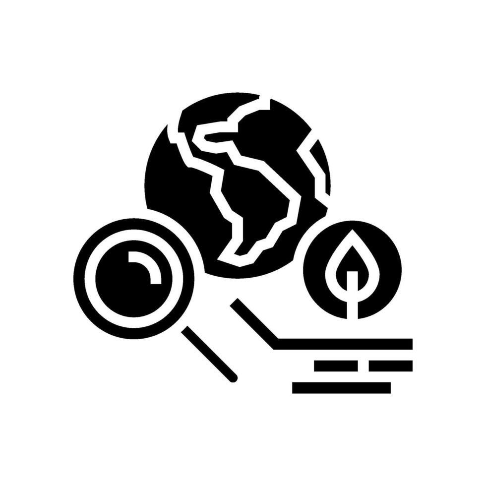 environmental impact assessments glyph icon vector illustration