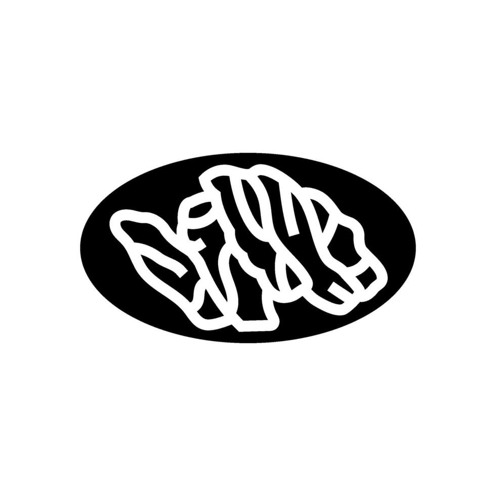 samgyeopsal korean cuisine glyph icon vector illustration