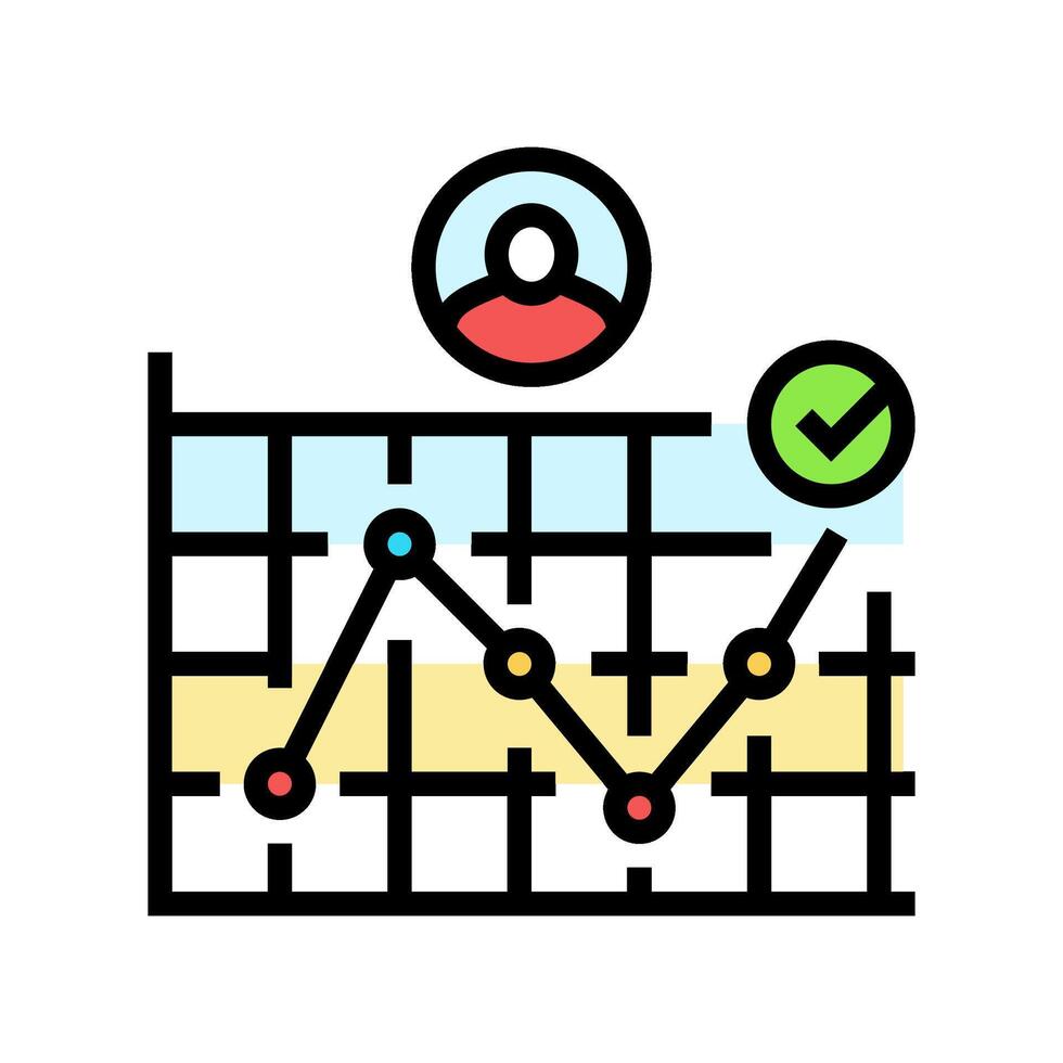 user journey map ux ui design color icon vector illustration