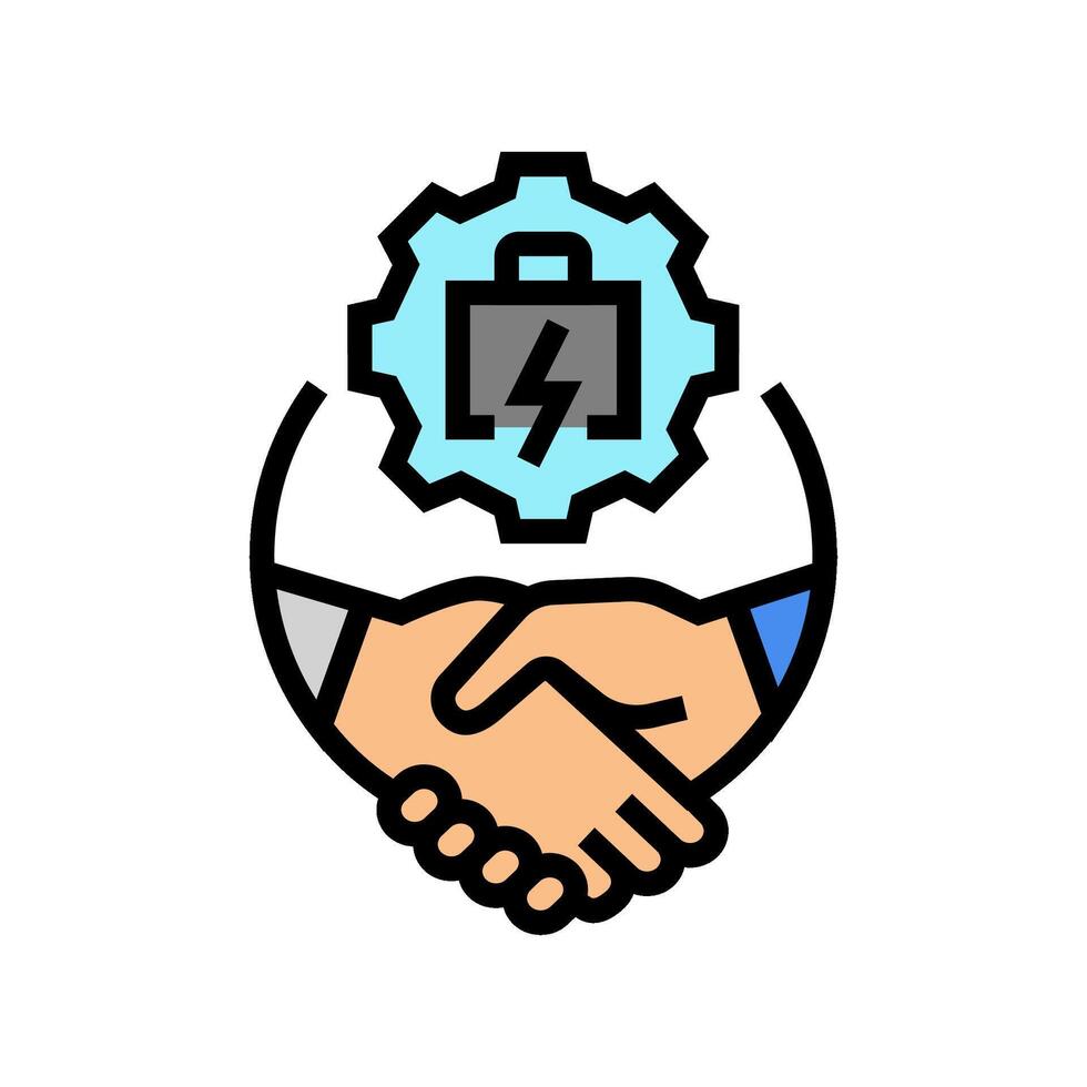 stakeholder collaboration color icon vector illustration