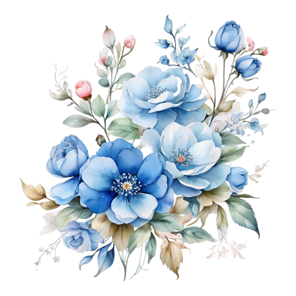 AI generated Digital oilpainted floral pattern design, Glitter flower Bouquet  design, Embossed flower pattern, Glossy flower painting design, Textile flower material design png