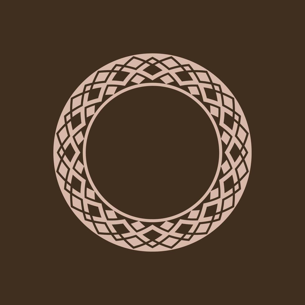 modern ornamental circle frame border decorative pattern vector
