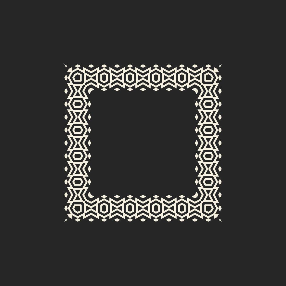 modern ornamental square frame border decorative pattern vector