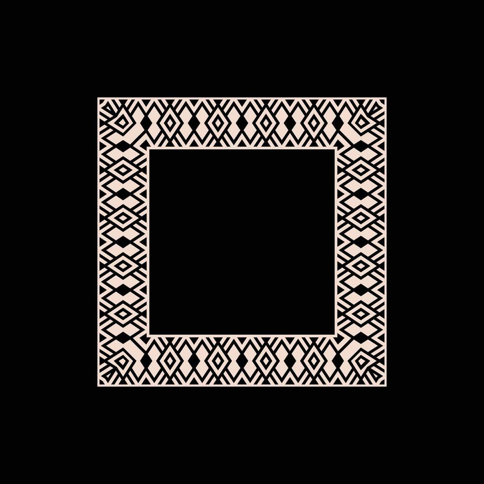 modern ornamental square frame border decorative pattern vector