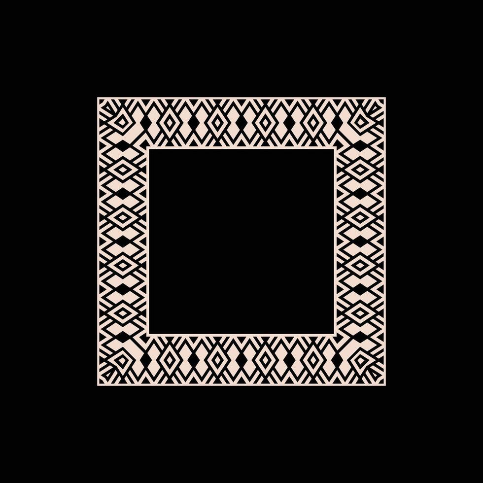 modern ornamental square frame border decorative pattern vector