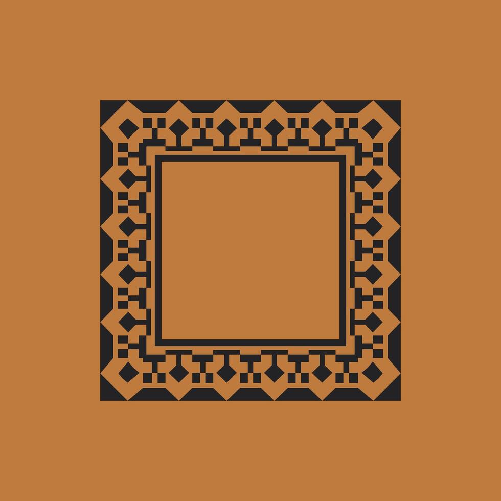 modern ornamental square frame border decorative pattern vector