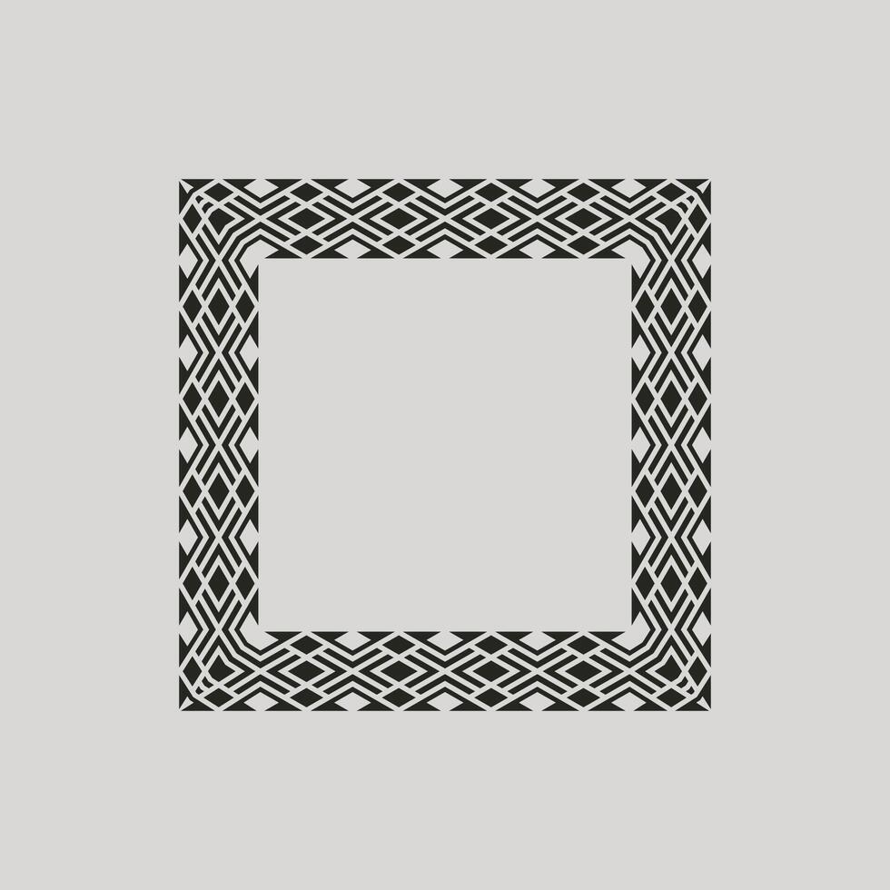 modern ornamental square frame border decorative pattern vector