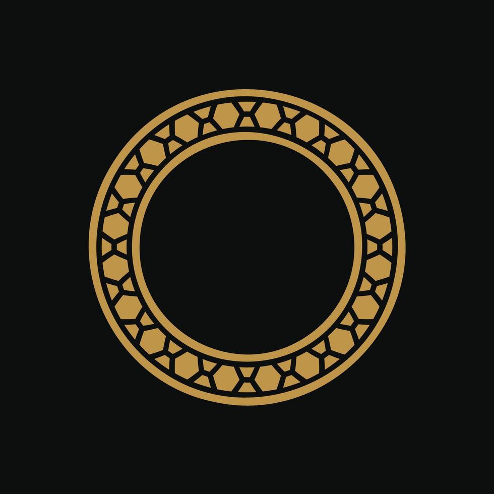 modern ornamental circle frame border decorative pattern vector