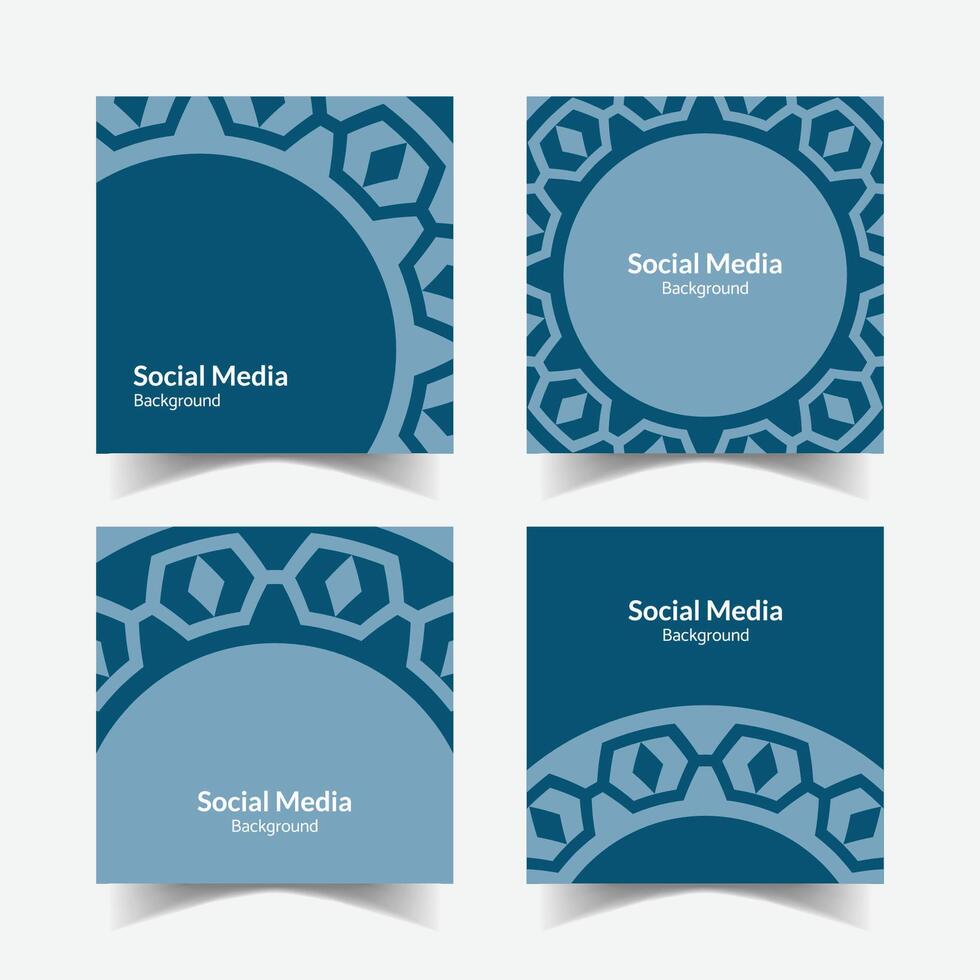 elegant ornamental decorative pattern square background social media design template vector