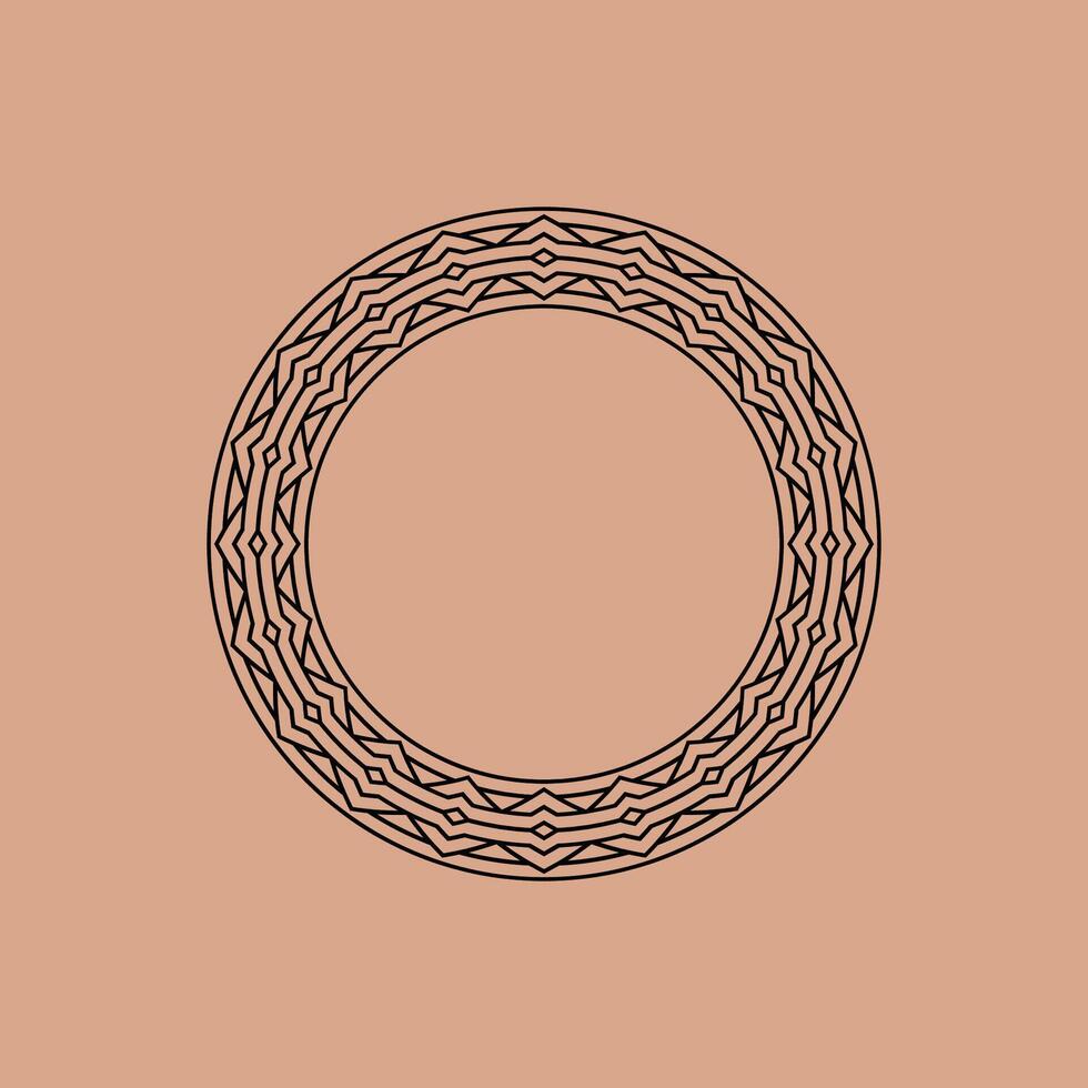 modern ornamental circle frame border decorative pattern vector