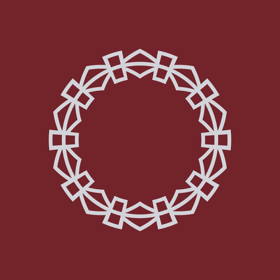 modern ornamental circle frame border decorative pattern vector