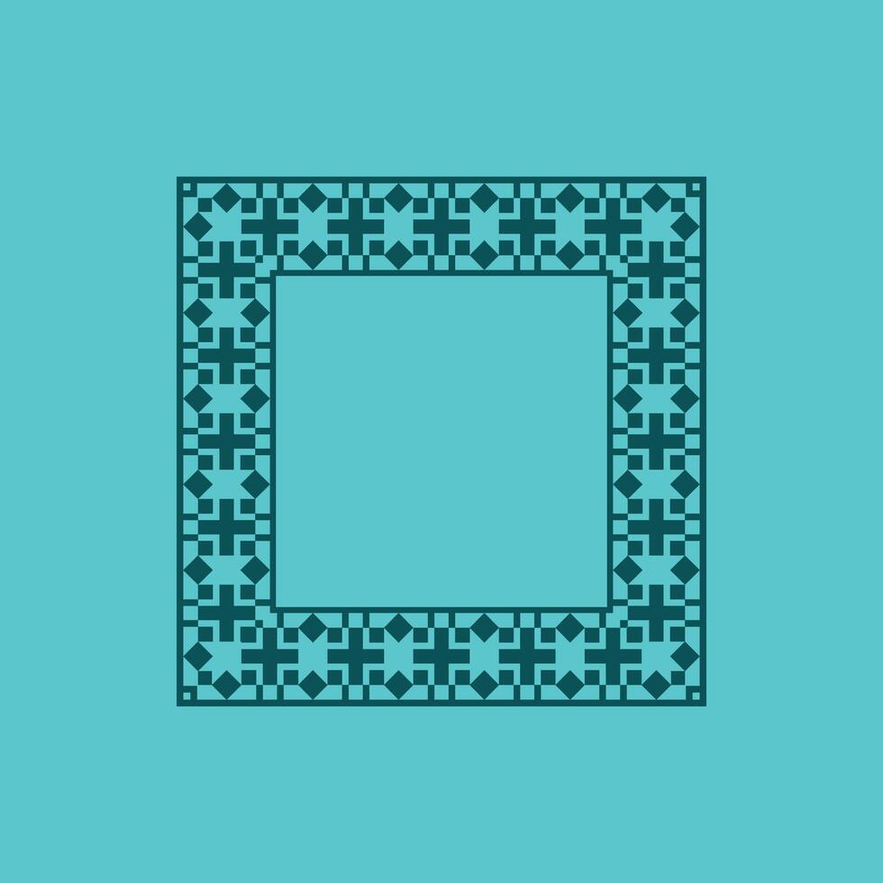 modern ornamental square frame border decorative pattern vector