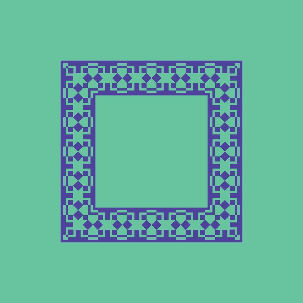 modern ornamental square frame border decorative pattern vector