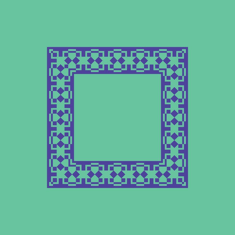 modern ornamental square frame border decorative pattern vector