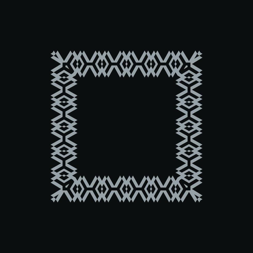 modern ornamental square frame border decorative pattern vector