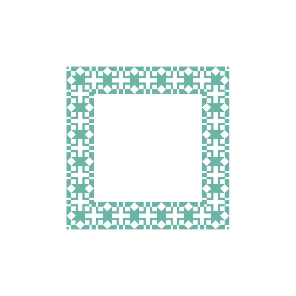modern ornamental square frame border decorative pattern vector