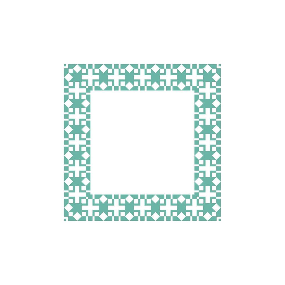 modern ornamental square frame border decorative pattern vector