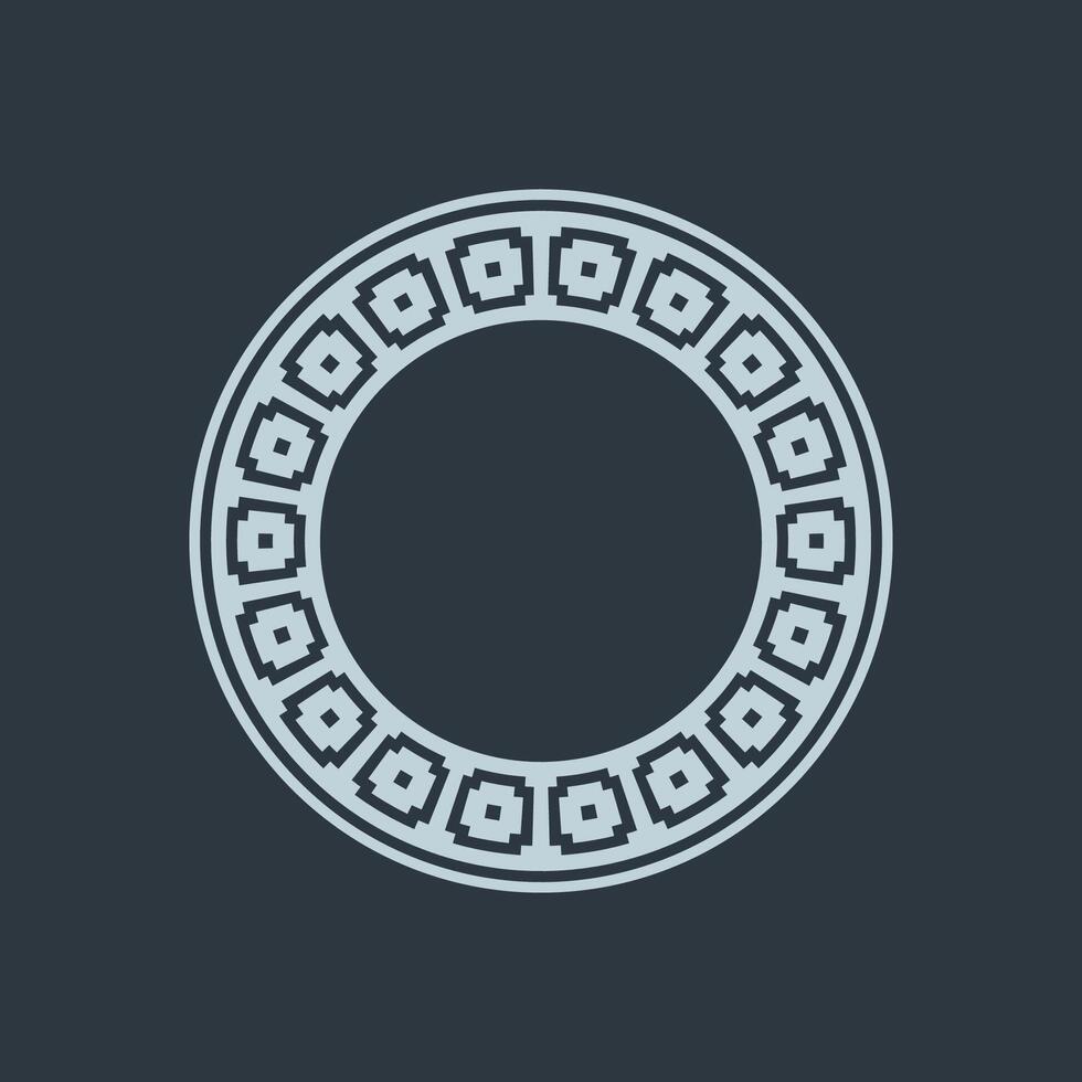 modern ornamental circle frame border decorative pattern vector