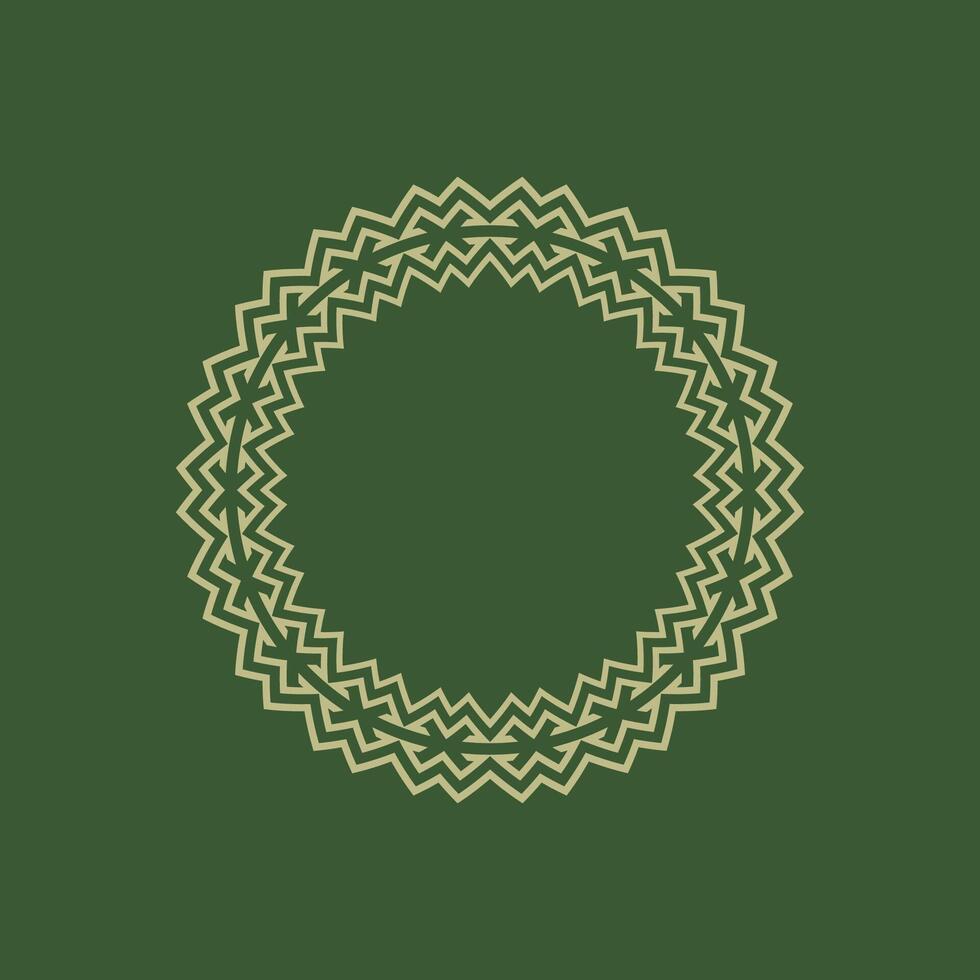 modern ornamental circle frame border decorative pattern vector