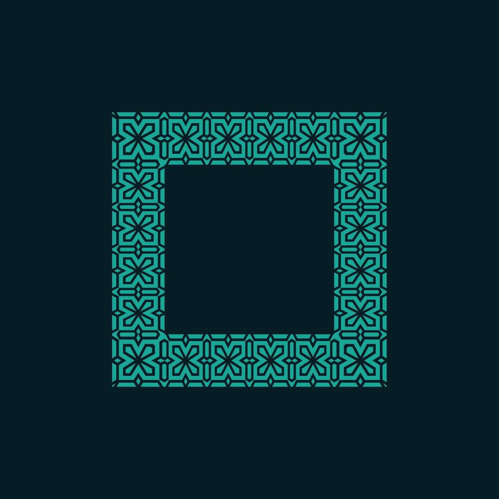 modern ornamental square frame border decorative pattern vector