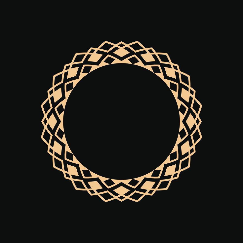 modern ornamental circle frame border decorative pattern vector