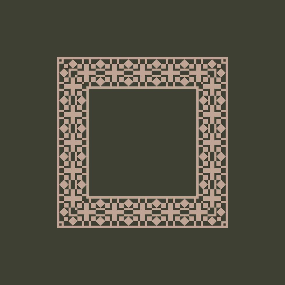 modern ornamental square frame border decorative pattern vector