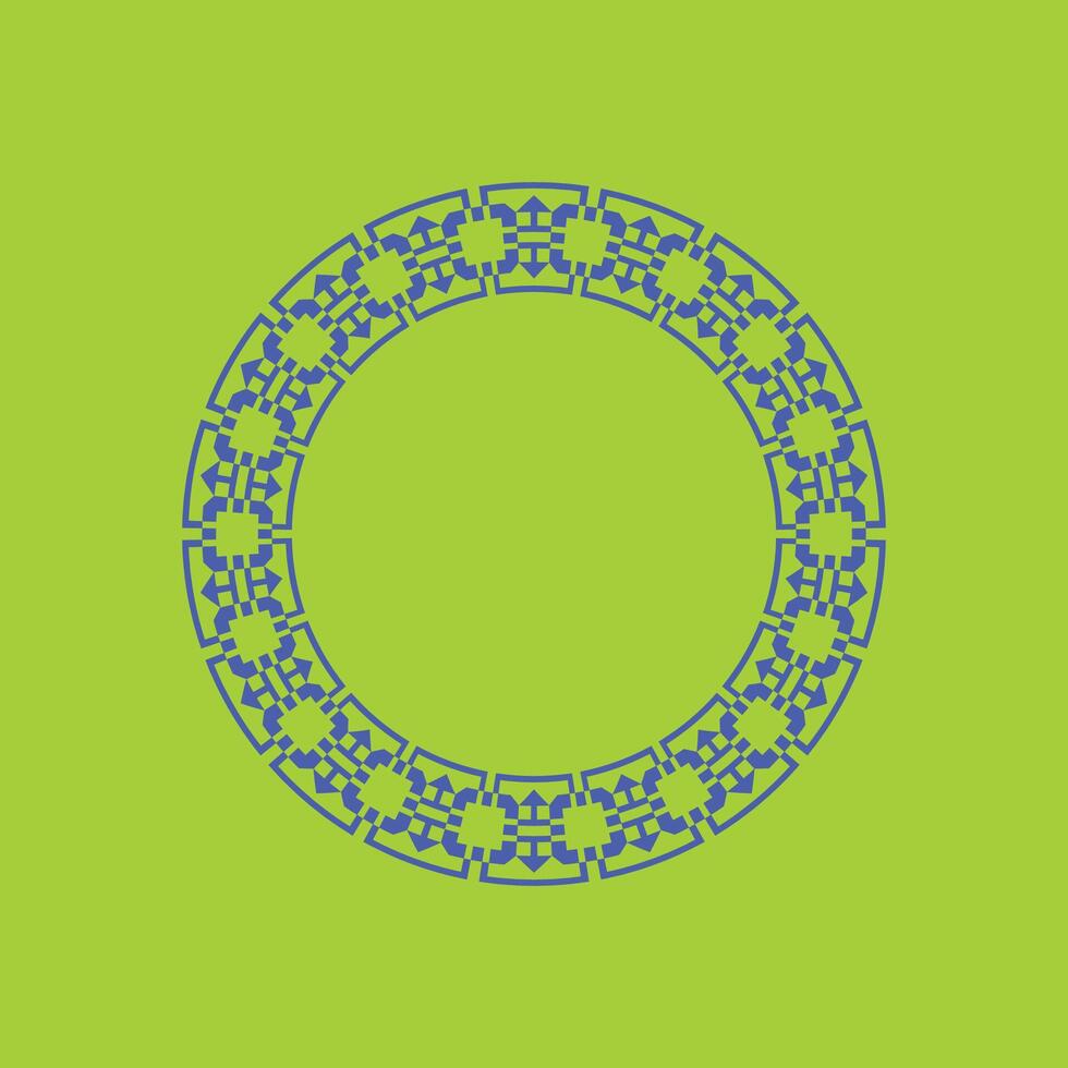 modern ornamental circle frame border decorative pattern vector