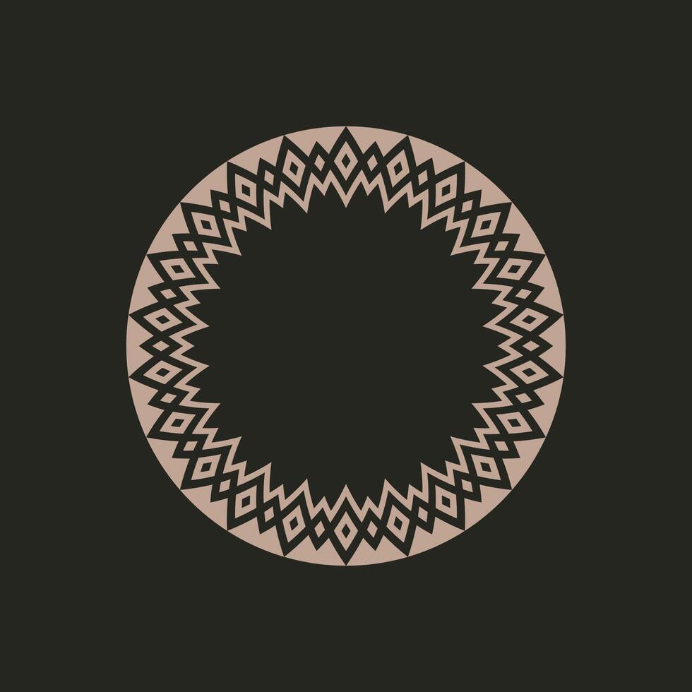 modern ornamental circle frame border decorative pattern vector