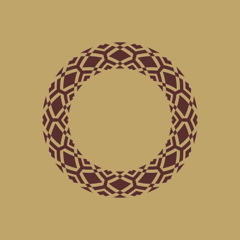 modern ornamental circle frame border decorative pattern vector