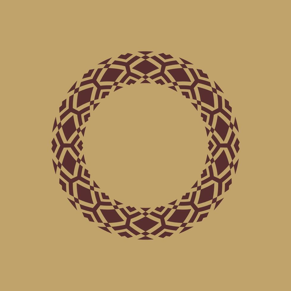 modern ornamental circle frame border decorative pattern vector