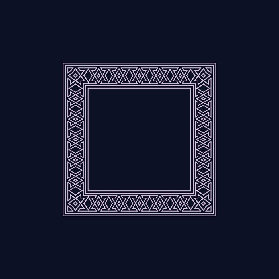 modern ornamental square frame border decorative pattern vector
