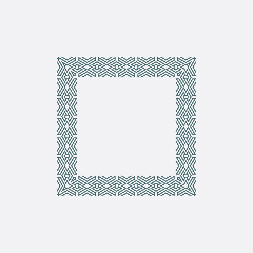 modern ornamental square frame border decorative pattern vector