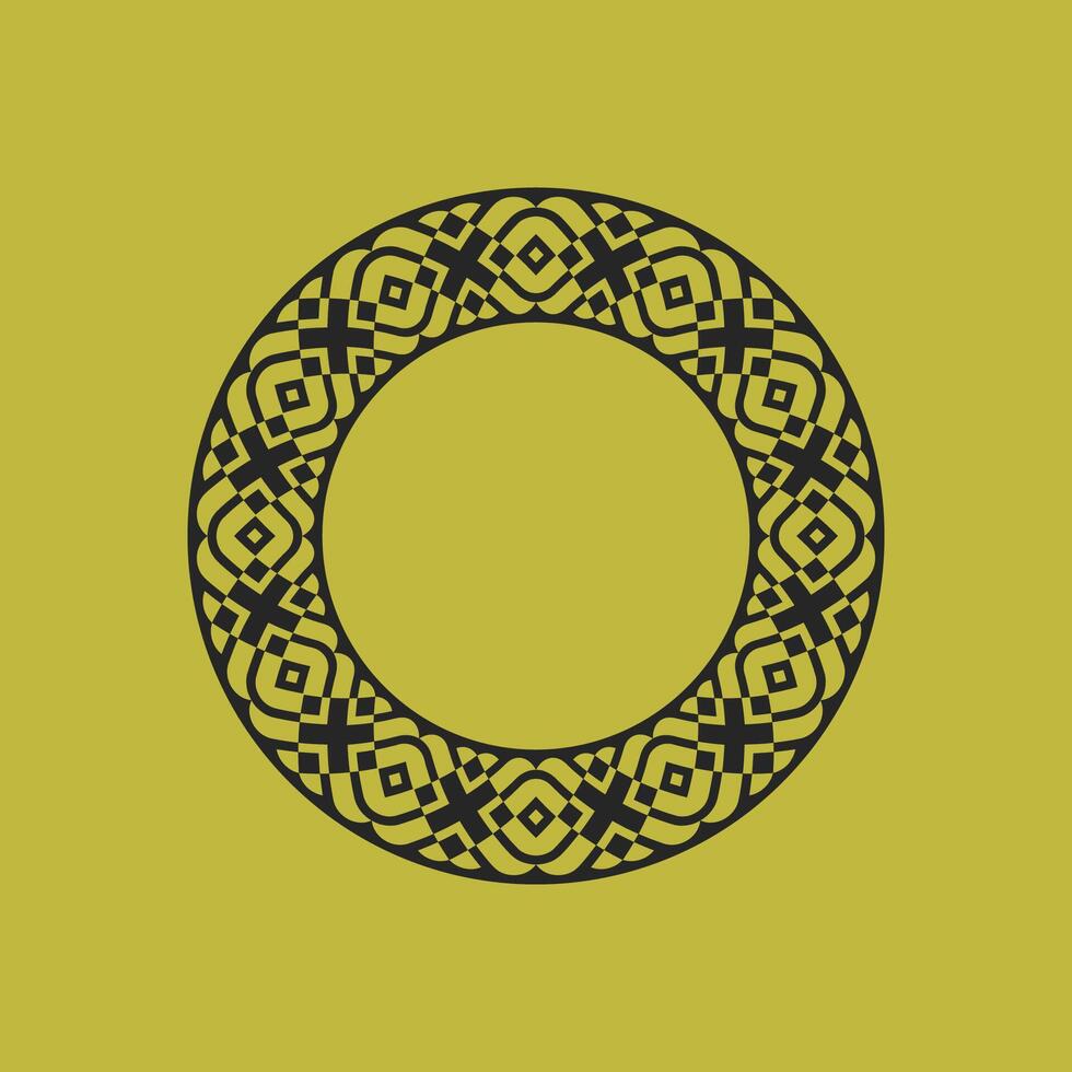 moderno ornamental circulo marco frontera decorativo modelo vector