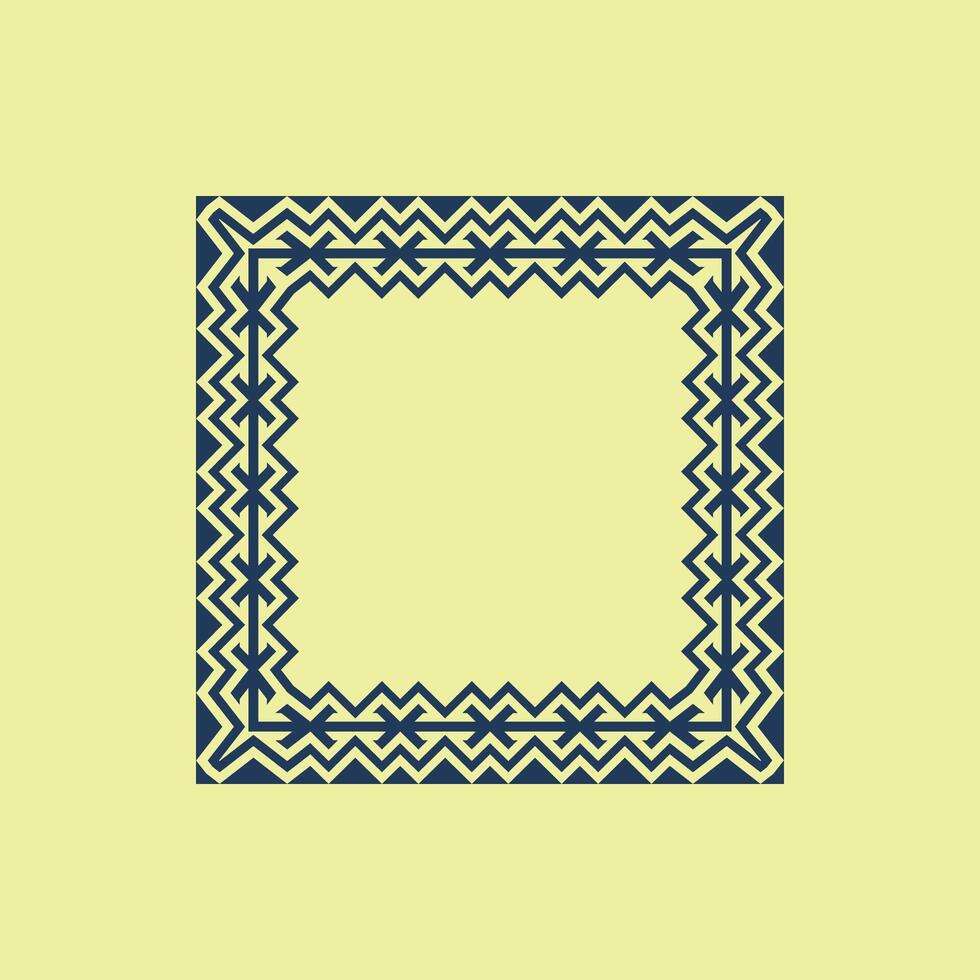 modern ornamental square frame border decorative pattern vector