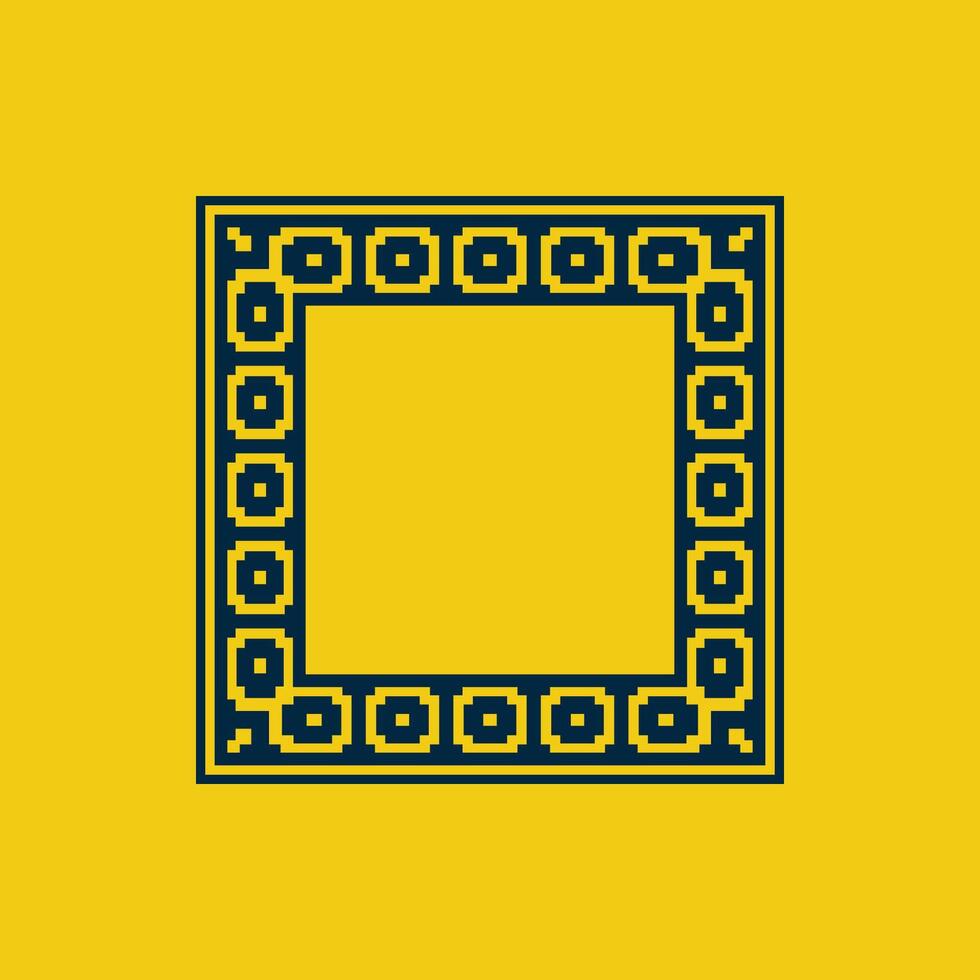 modern ornamental square frame border decorative pattern vector
