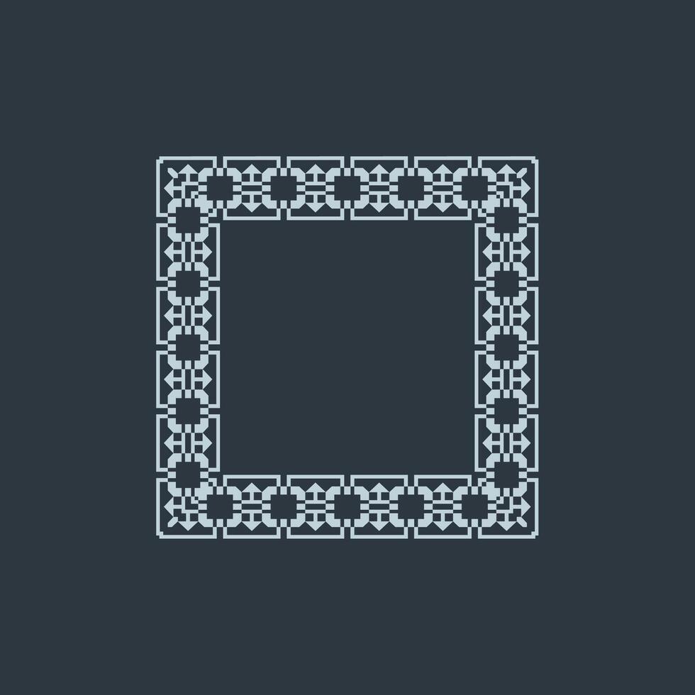 modern ornamental square frame border decorative pattern vector