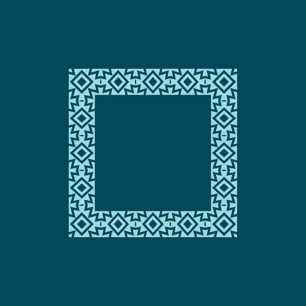 modern ornamental square frame border decorative pattern vector