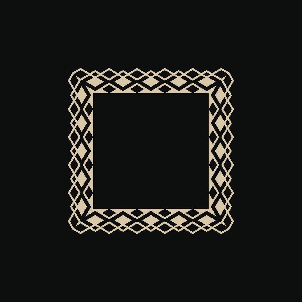 modern ornamental square frame border decorative pattern vector