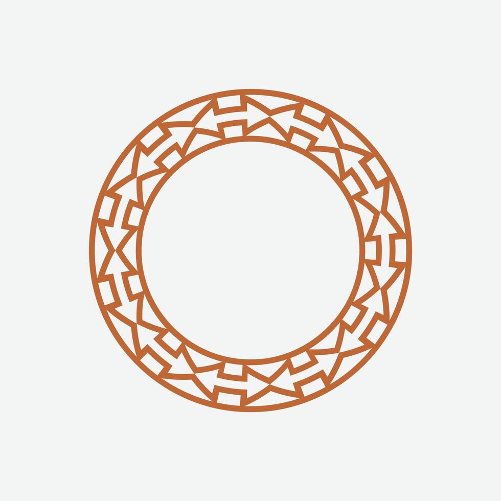 modern ornamental circle frame border decorative pattern vector