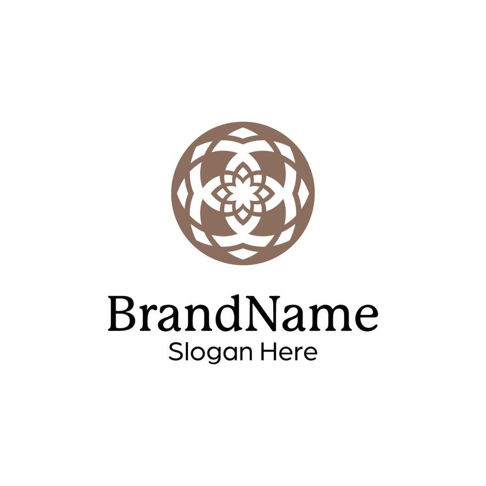 elegant and modern ornamental decorative pattern mandala logo vector