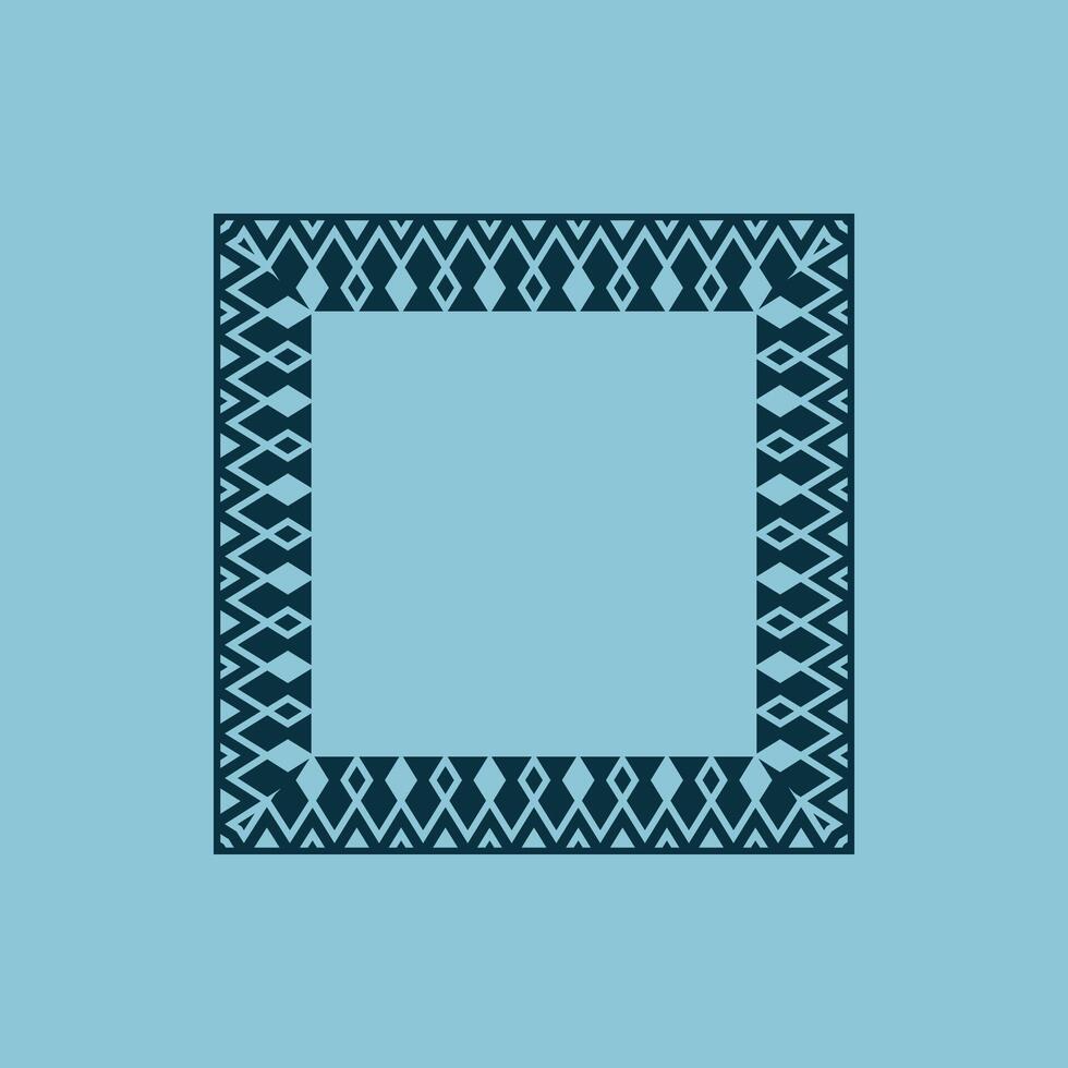 modern ornamental square frame border decorative pattern vector