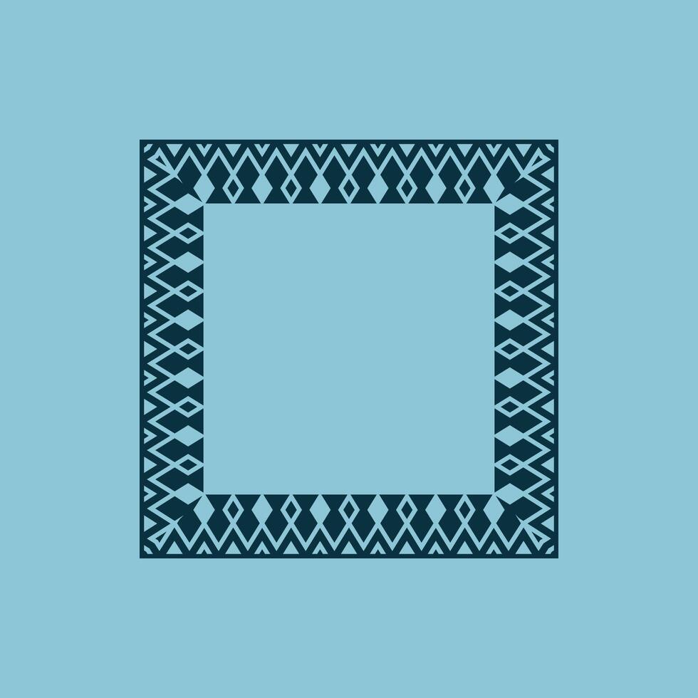 modern ornamental square frame border decorative pattern vector