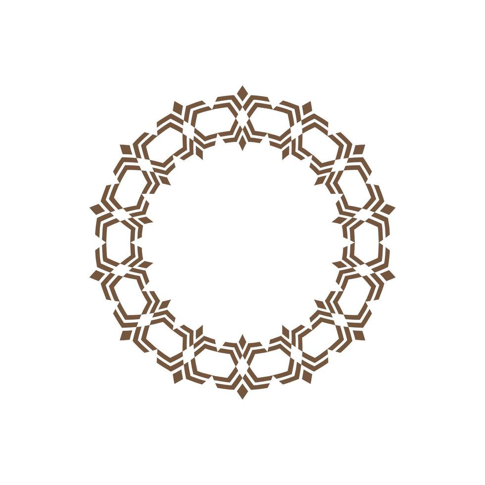 moderno ornamental circulo marco frontera decorativo modelo vector