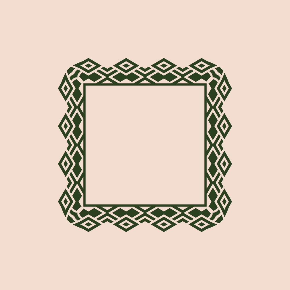 modern ornamental square frame border decorative pattern vector